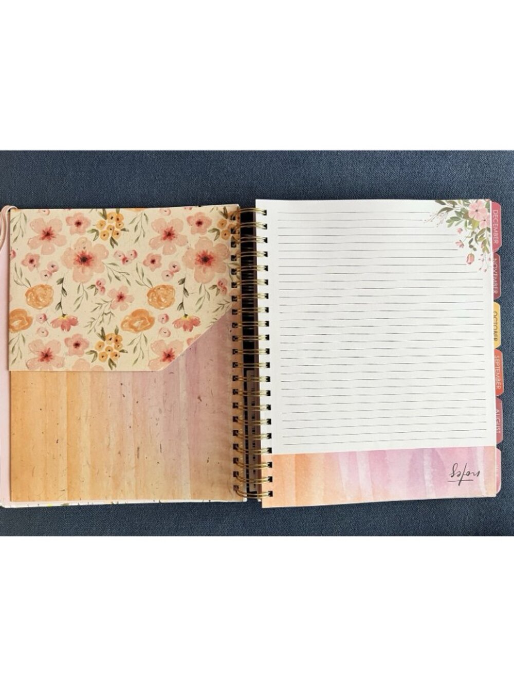 Planner 17 Month 2026-27 DAISY FLORAL Month Day Week Organizer Calendar 9"Wx11"H - Picture 16 of 16